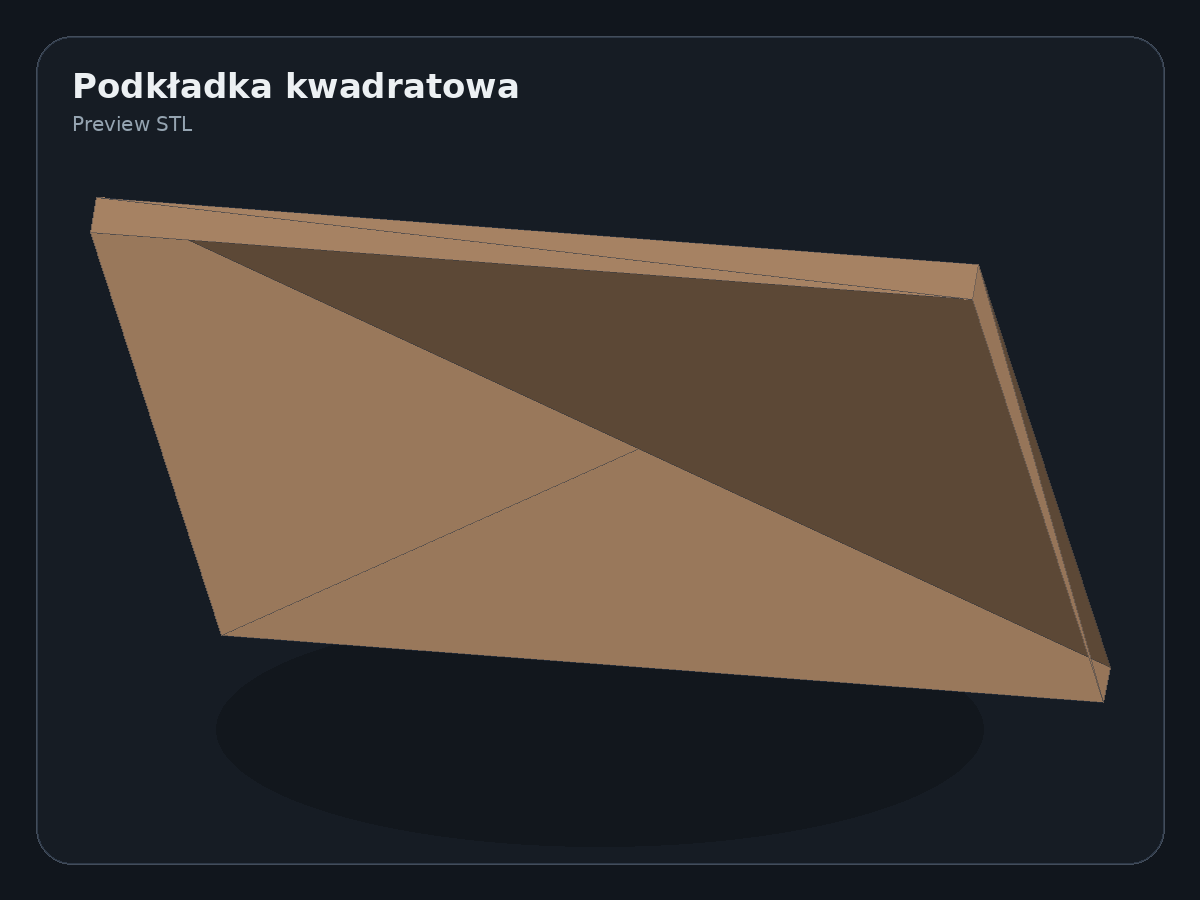 Podgląd modelu Coaster Square Blank