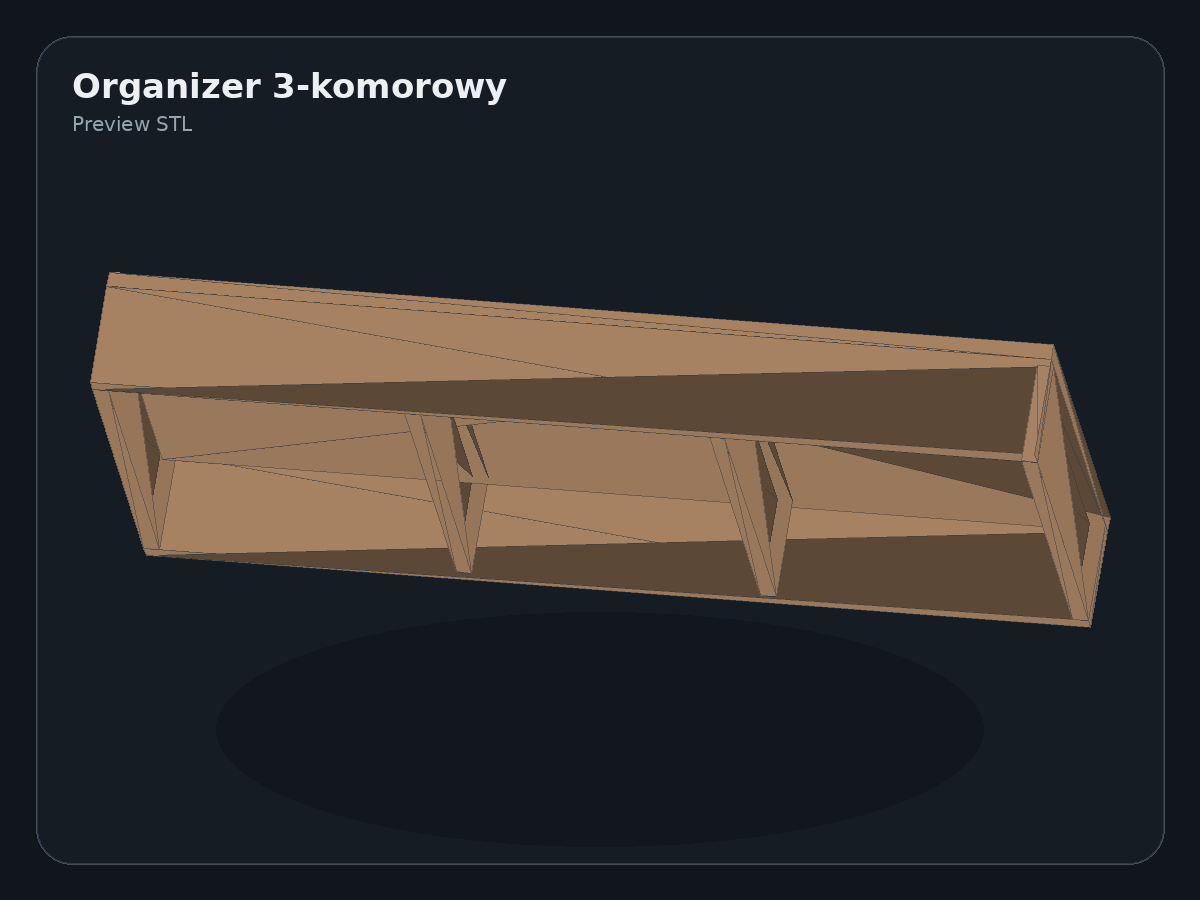 Podgląd modelu Desk Organizer 3x1