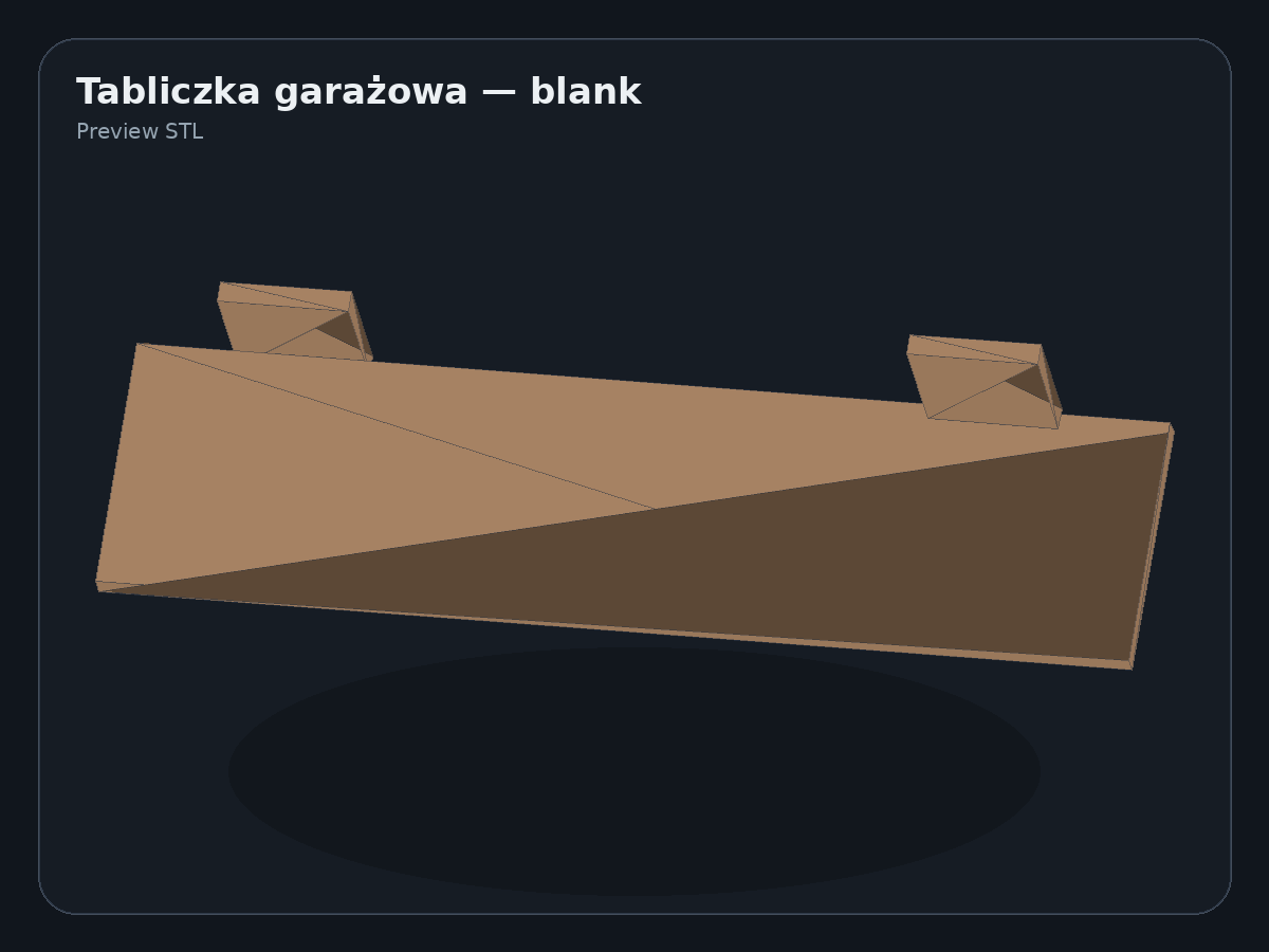 Podgląd modelu Garage Sign Blank