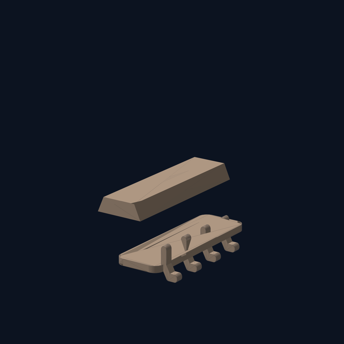 Podgląd modelu Listwa na klucze z półką