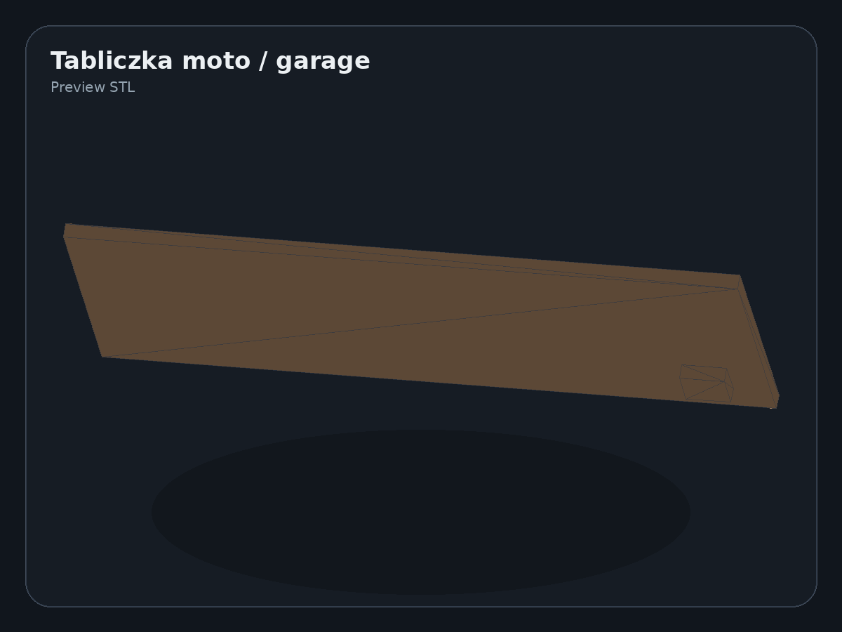 Podgląd modelu Moto Plate