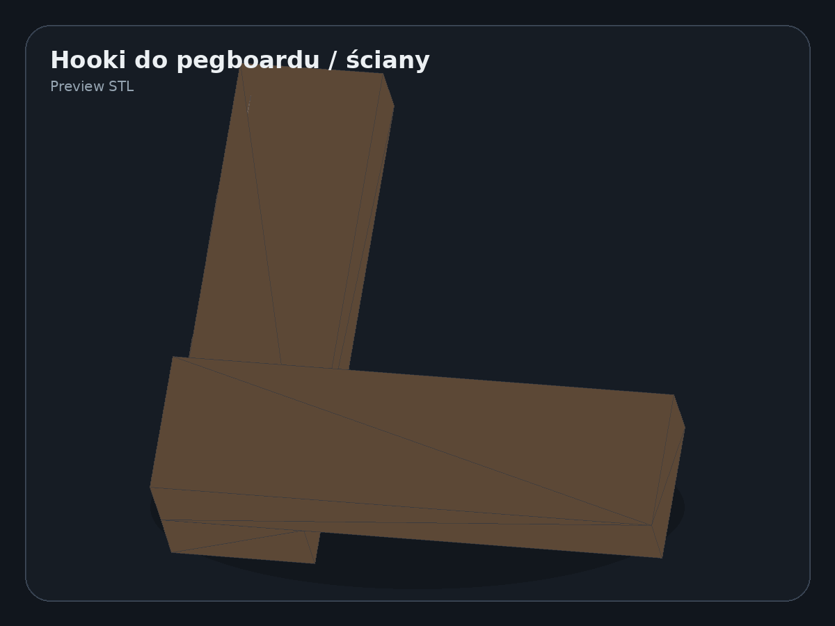 Podgląd modelu Hooki do pegboardu