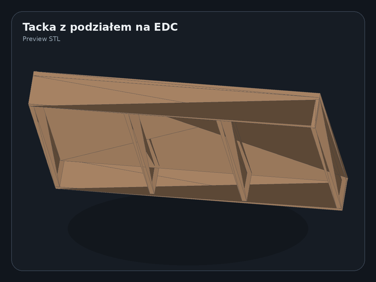 Podgląd modelu Wallet Tray Ribbed