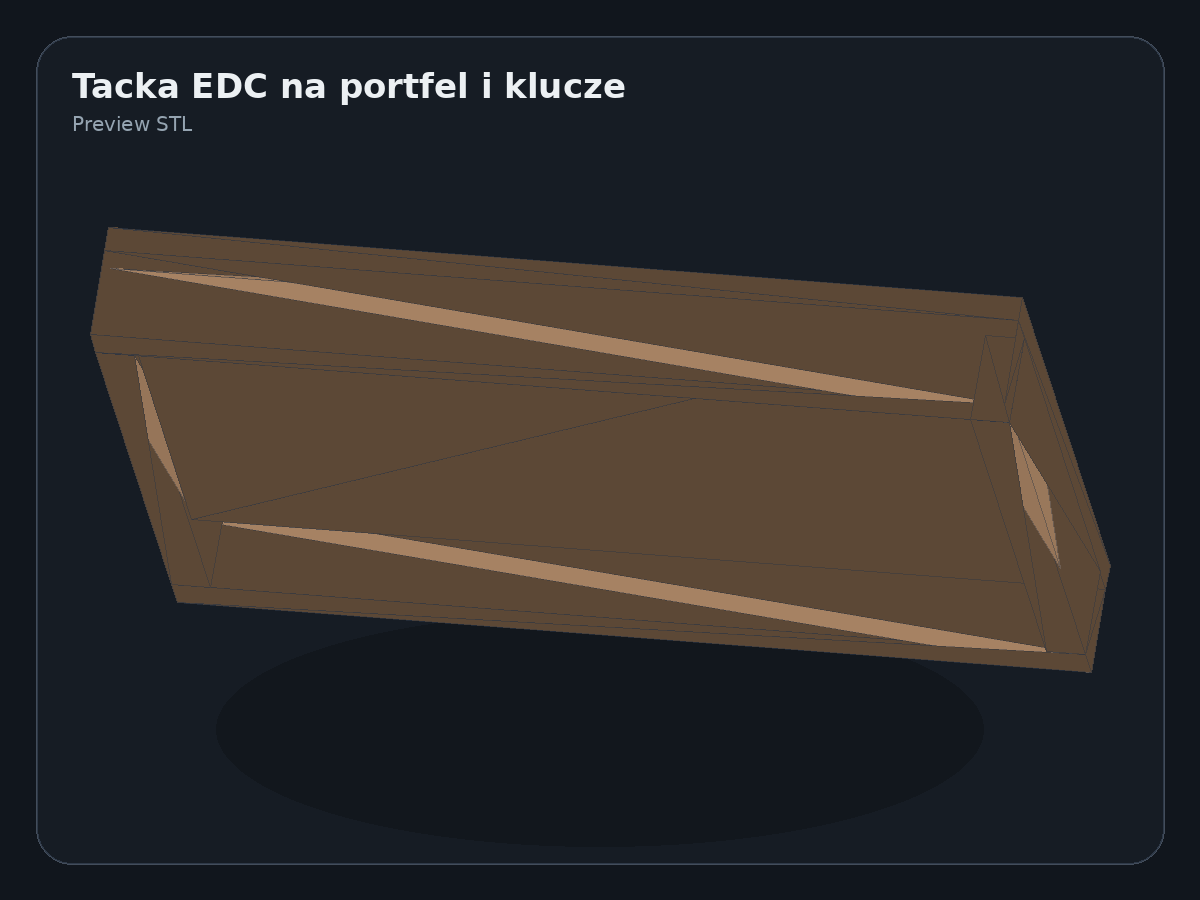 Podgląd modelu Tacka na portfel i drobiazgi